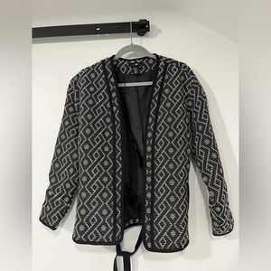 H&M geometric women’s jacket blazer, size m